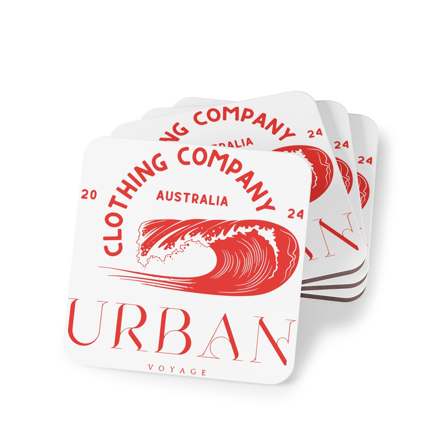 Urban Voyage Coloured Red Coasters