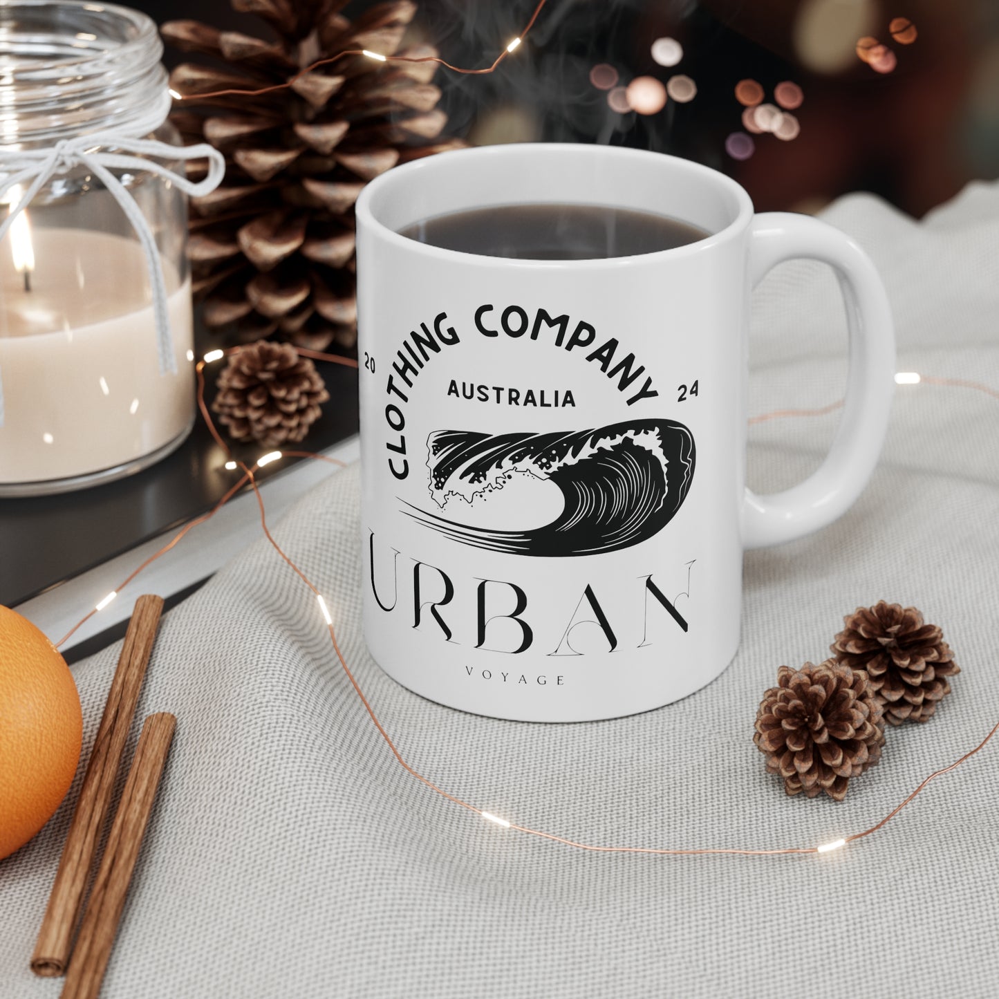 Urban Voyage Coloured Black Mug