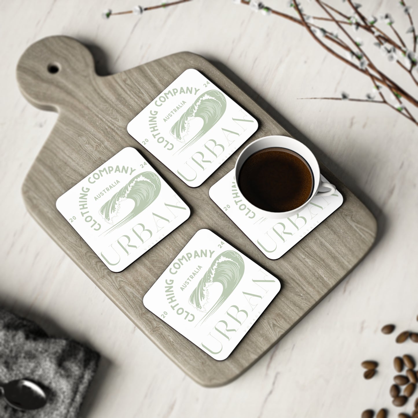 Urban Voyage Coloured Sage Coasters