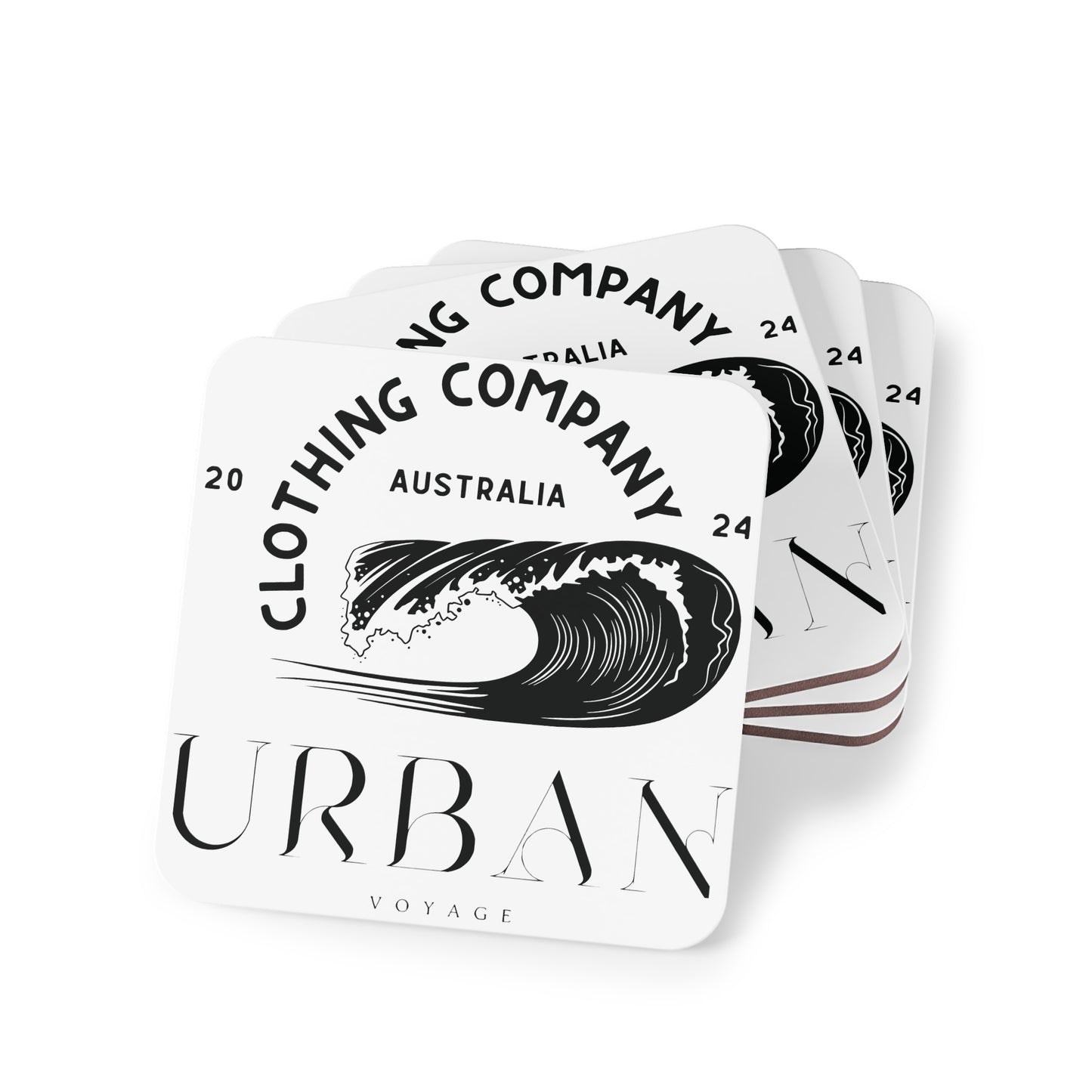 Urban Voyage Coloured Black Coasters