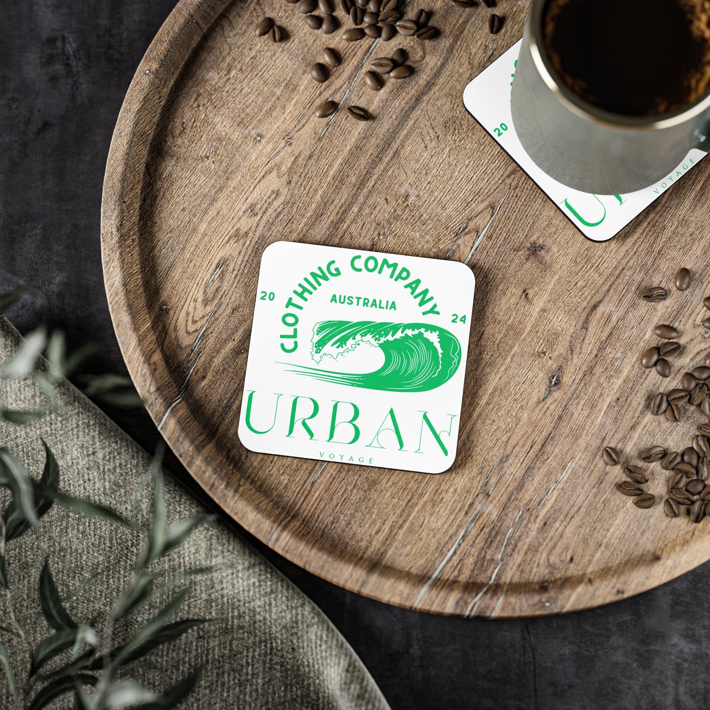 Urban Voyage Coloured Green Coasters