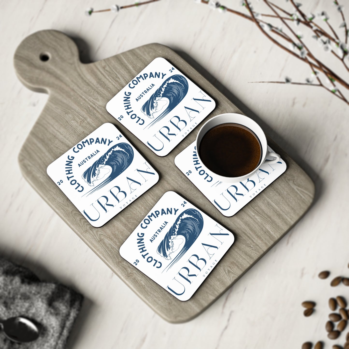 Urban Voyage Coloured Dark Blue Coasters